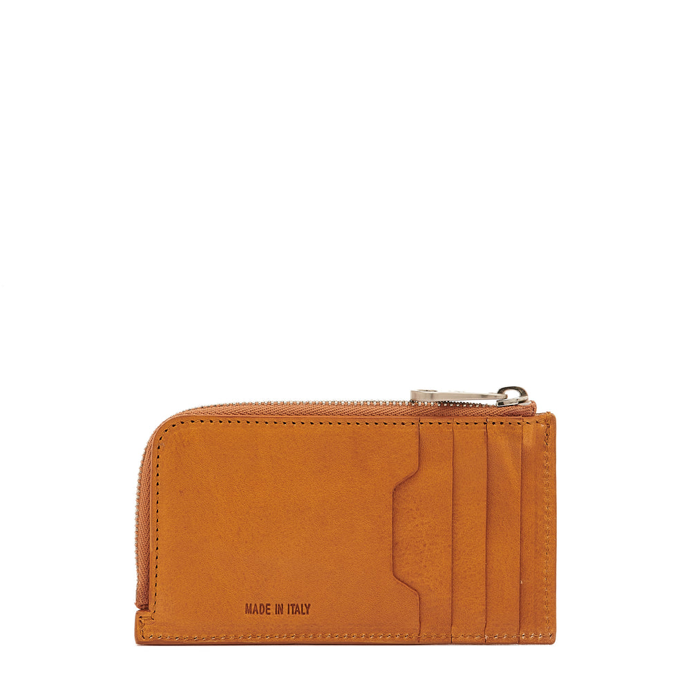 Duccio | Men's card case in vintage leather color natural