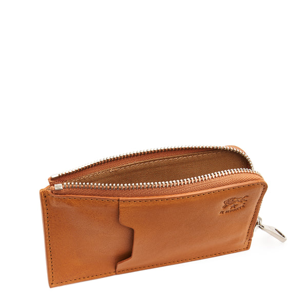 Duccio | Men's card case in vintage leather color natural