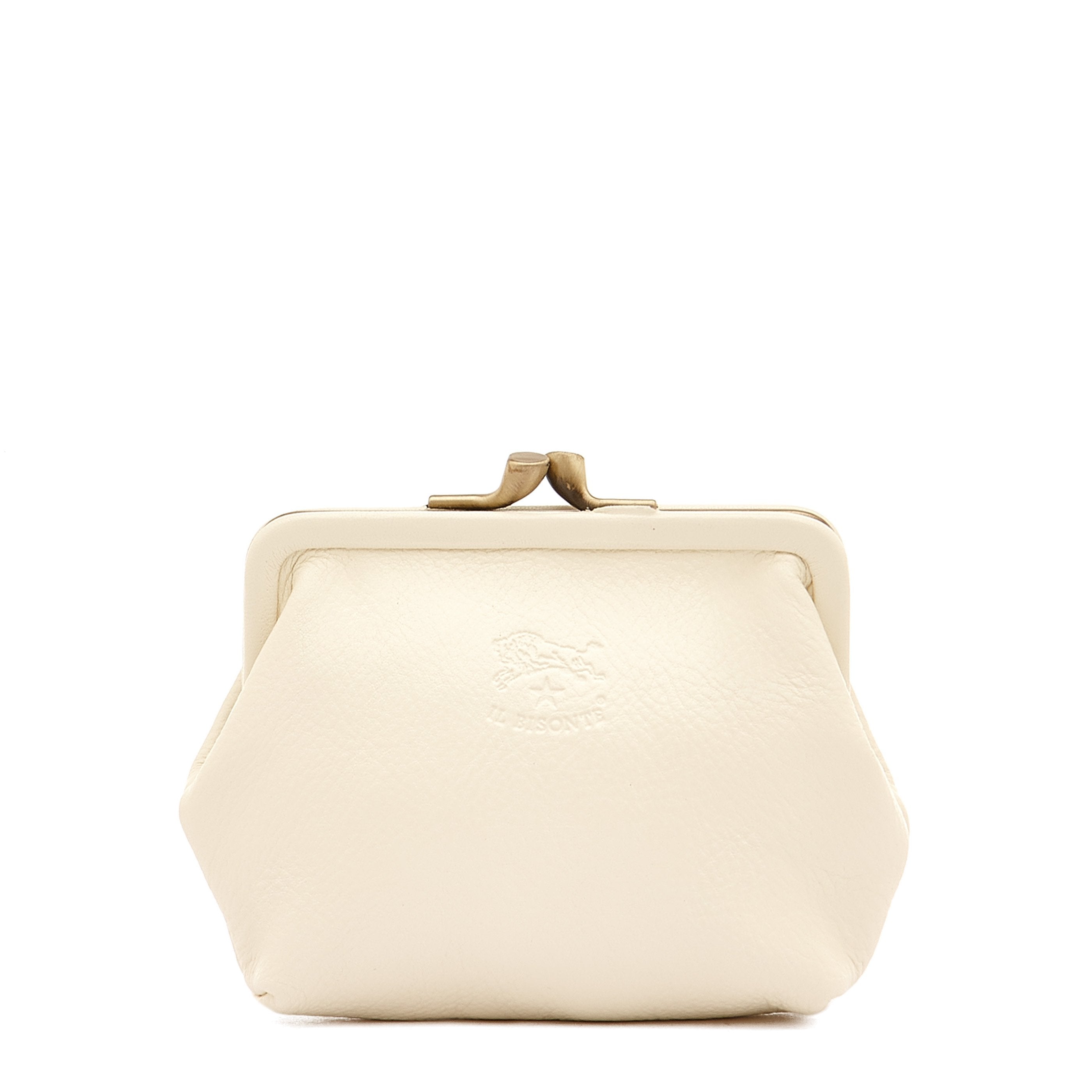 Porta spiccioli da donna in pelle colore latte