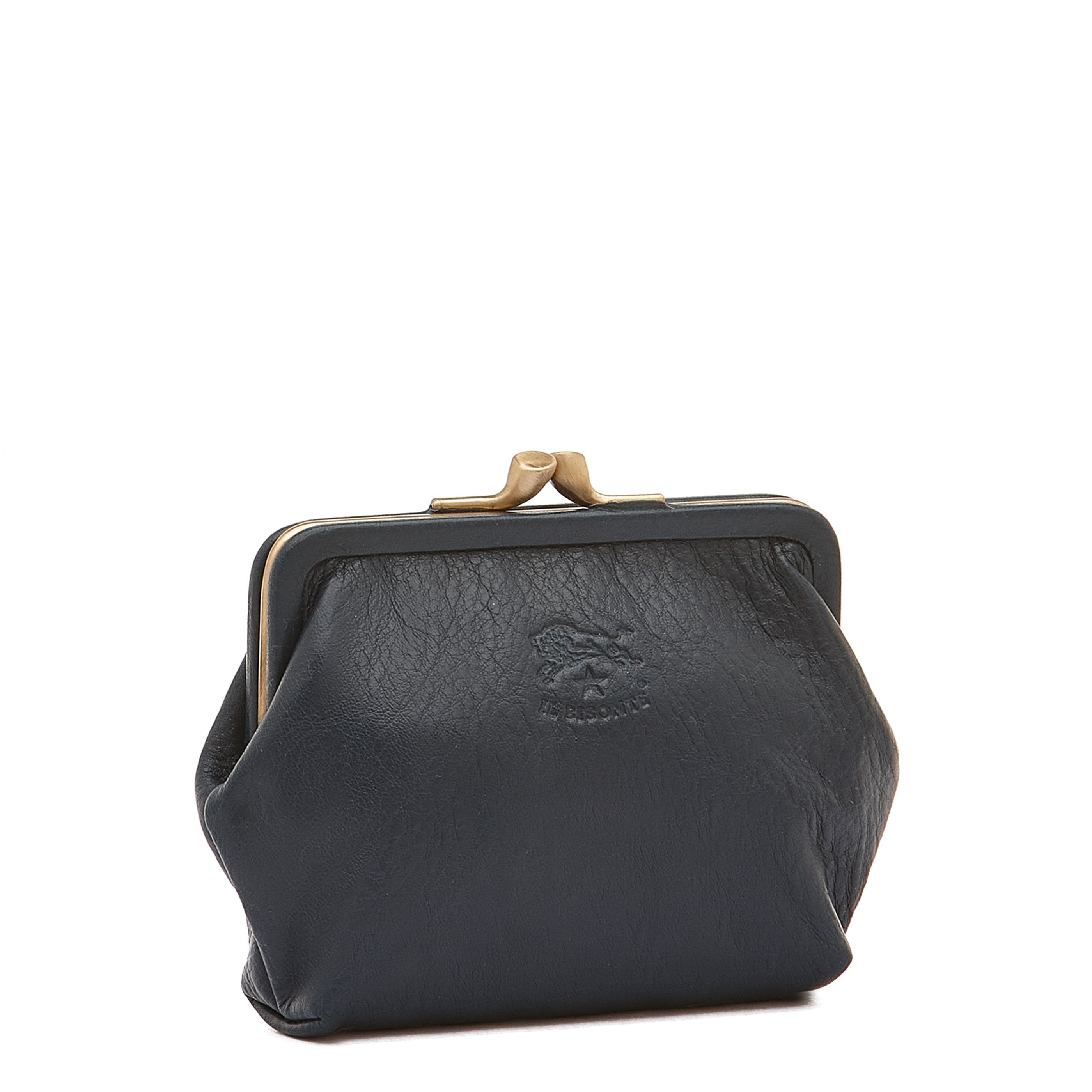 Porta spiccioli da donna in pelle colore blu