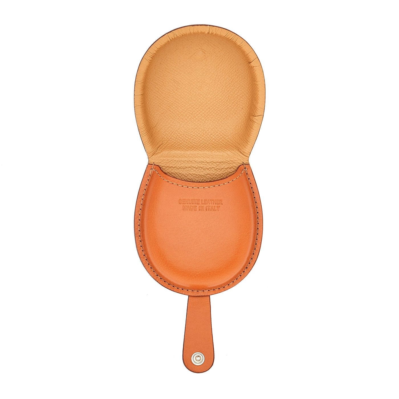 Men's coin purse in leather color caramel