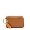 Coin purse in leather color gianduja