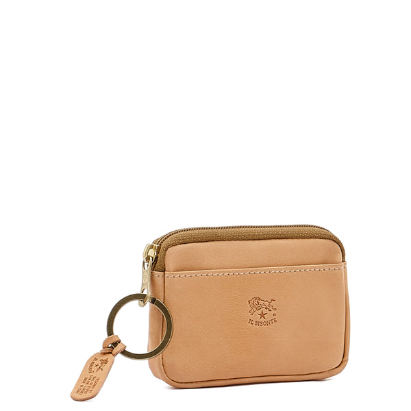 Women's coin purse in calf leather color caramel – Il Bisonte