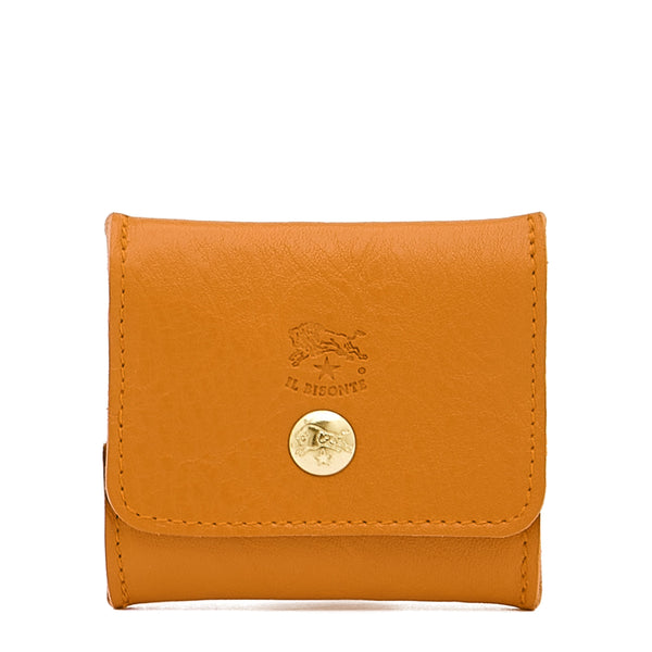 Coin purse in leather color honey