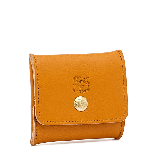 Coin purse in leather color honey
