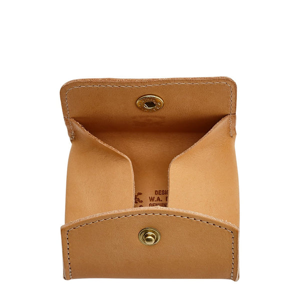Coin purse in calf leather color caramel – Il Bisonte