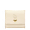 Porte monnaie en cuir couleur lait