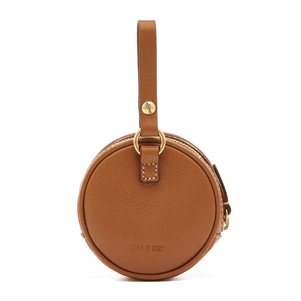 Oliveta | Women's coin purse in leather color gianduia