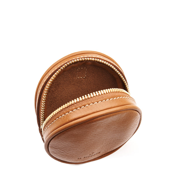 Oliveta | Women's coin purse in leather color gianduia