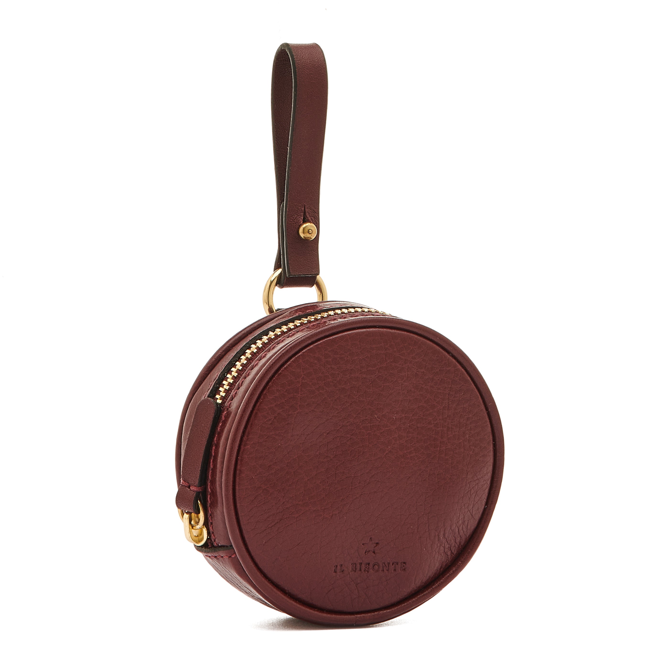 Oliveta | Women's coin purse in leather color black cherry