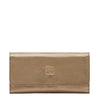 Portafoglio continental da donna in pelle metallizzata colore bronzo metallico