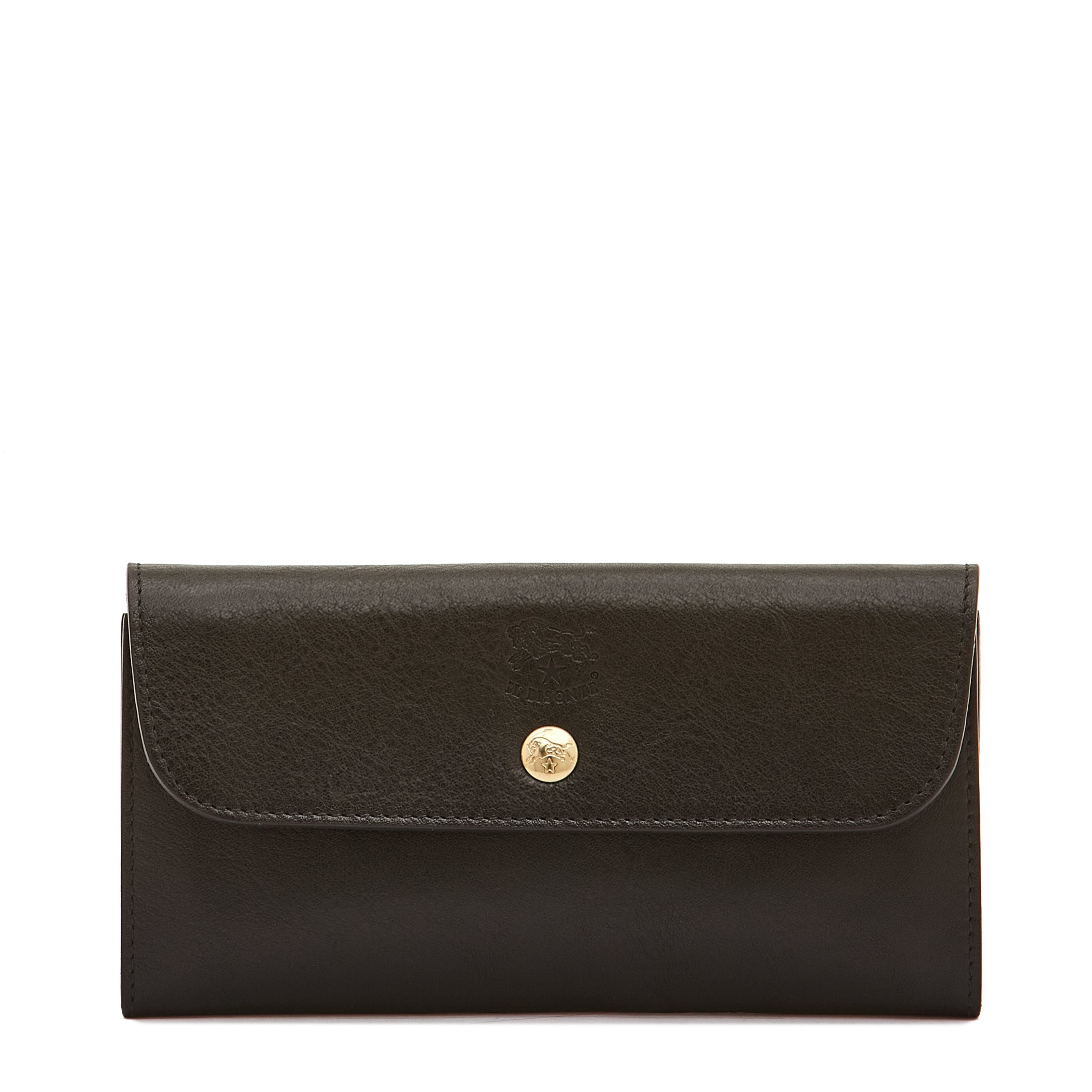 Siena | Women's continental wallet in leather color black