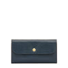 Siena | Women's continental wallet in leather color blue