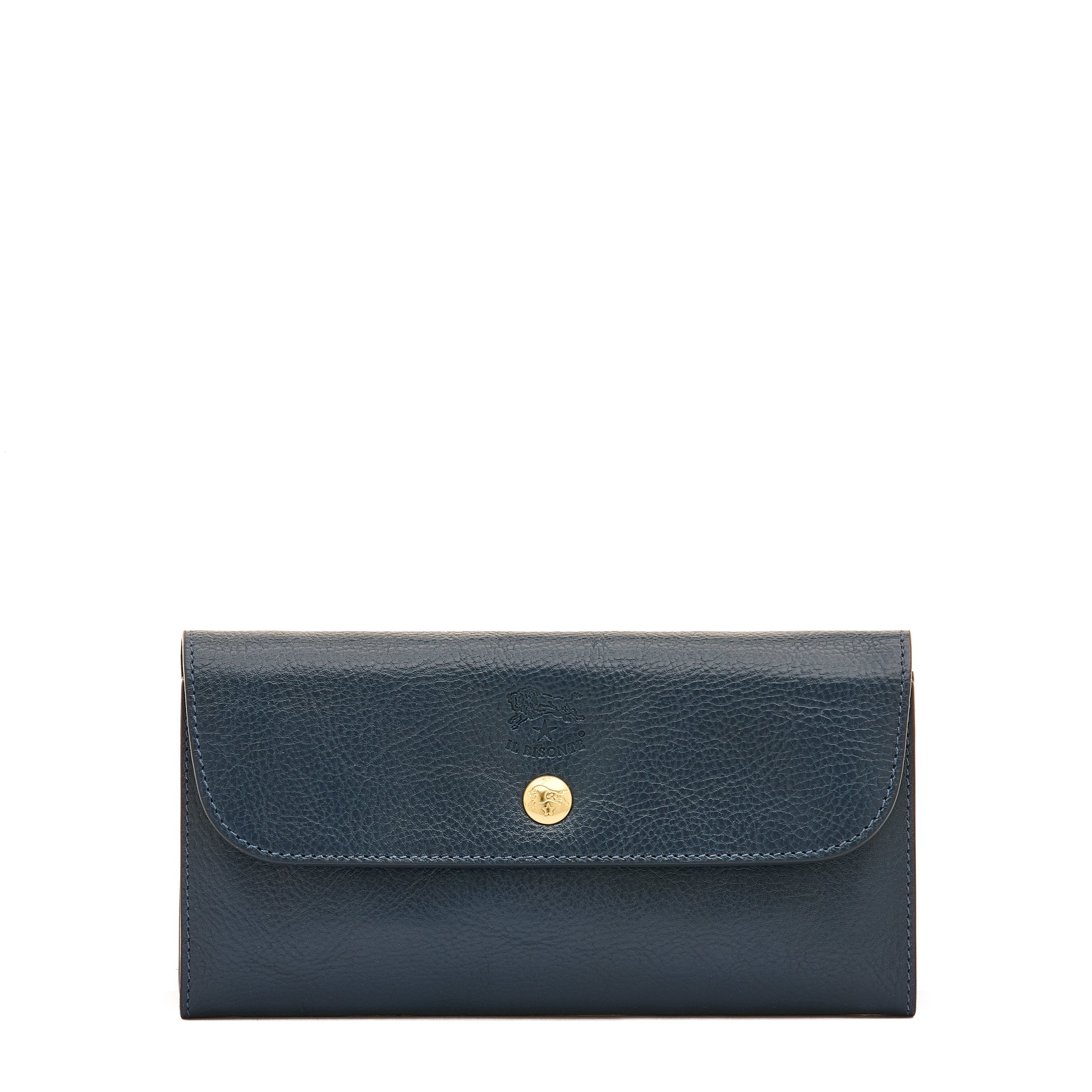 Siena | Women's continental wallet in leather color blue
