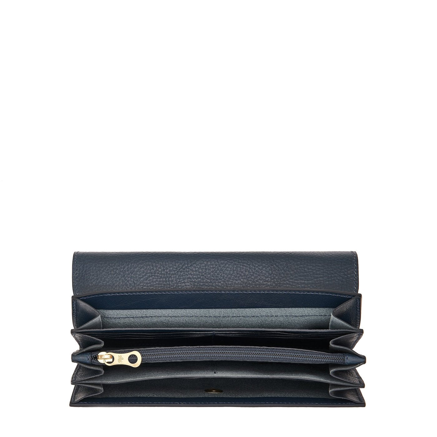 Siena | Women's continental wallet in leather color blue