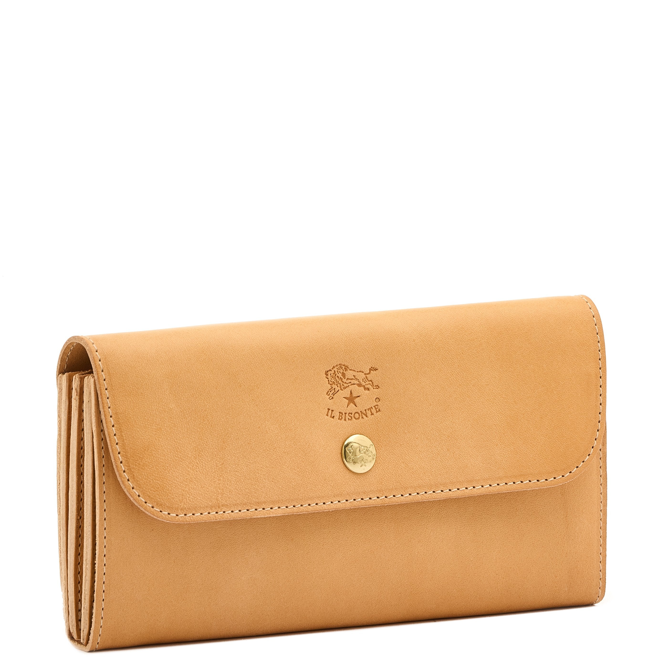 Siena | Women's continental wallet in leather color natural
