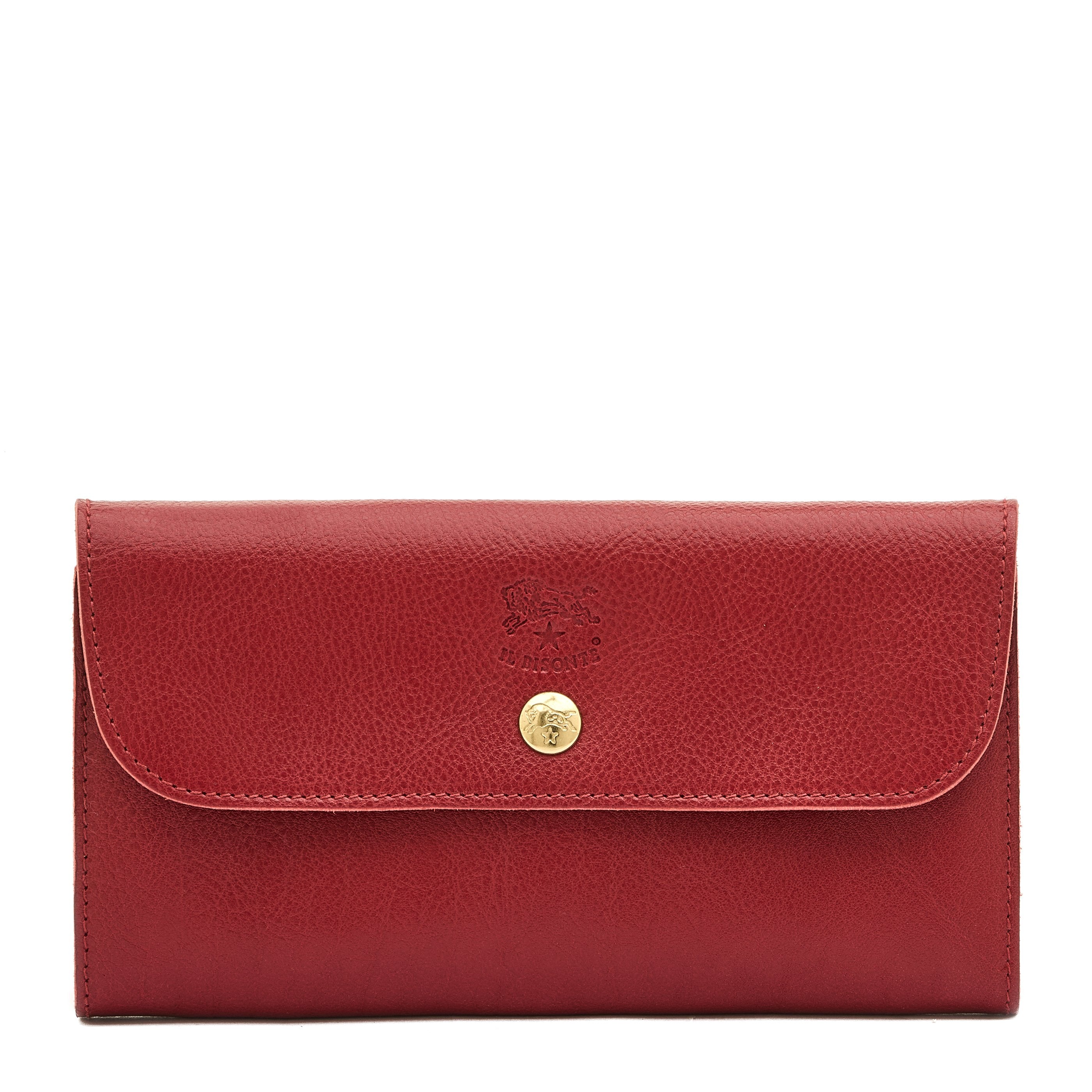Siena | Women's continental wallet in leather color red