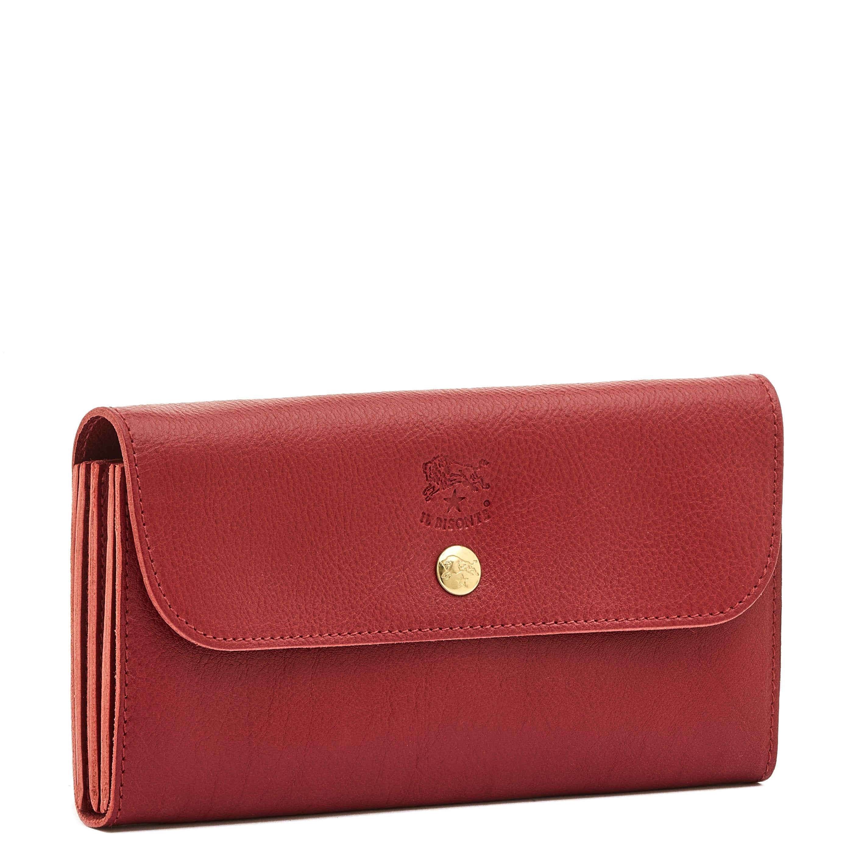 Siena | Women's continental wallet in leather color red