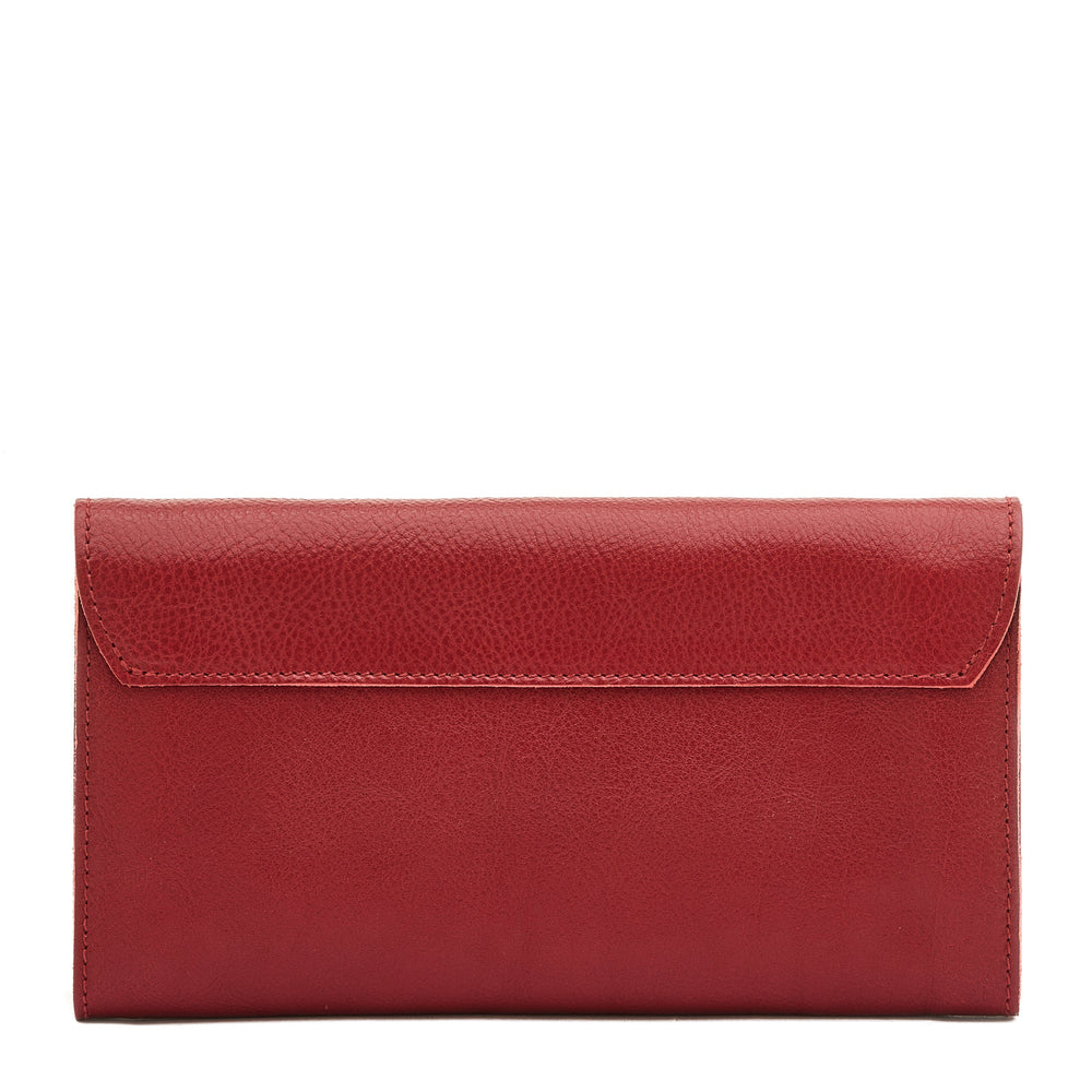 Siena | Women's continental wallet in leather color red