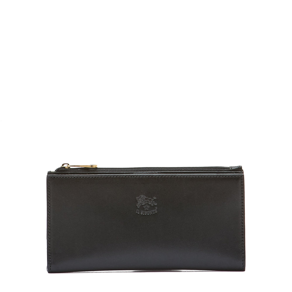 Giulia | Women's continental wallet in leather color black