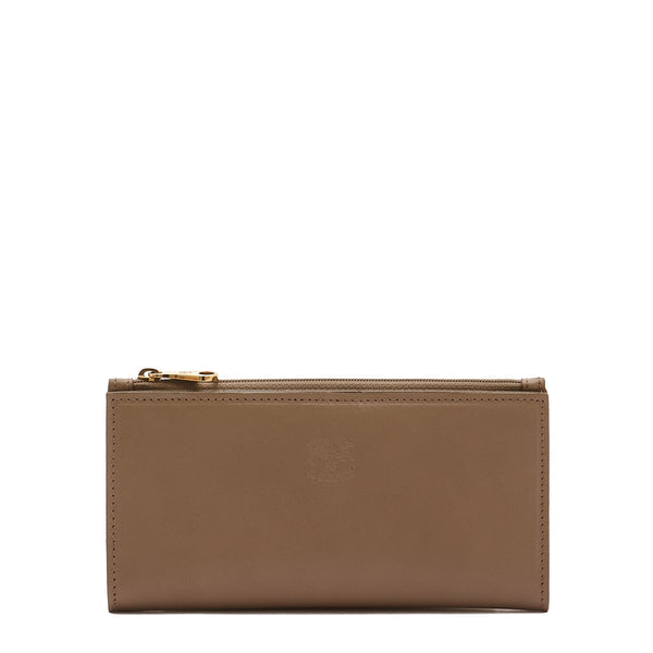Giulia | Women's continental wallet in leather color light grey