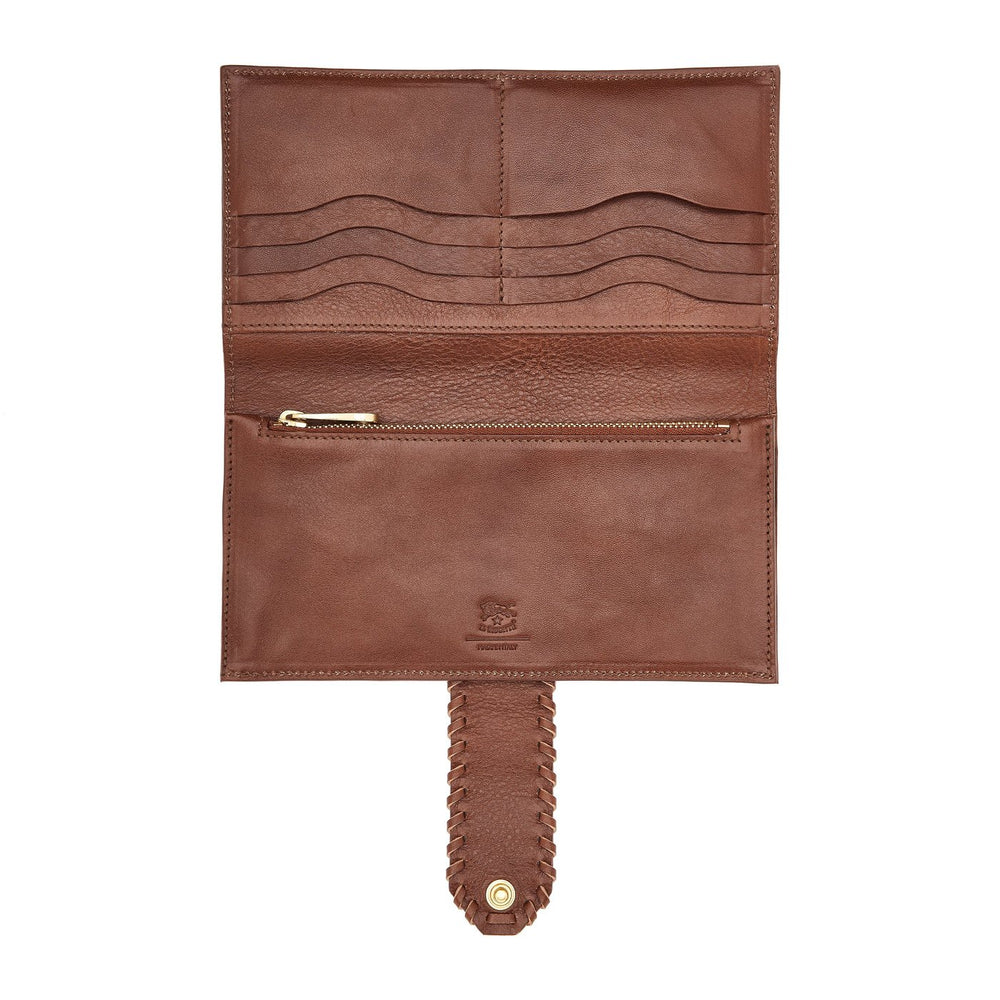 La fiaba | Women's continental wallet in leather color arabica