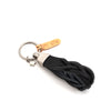 Saturnia | Keyring in leather color black