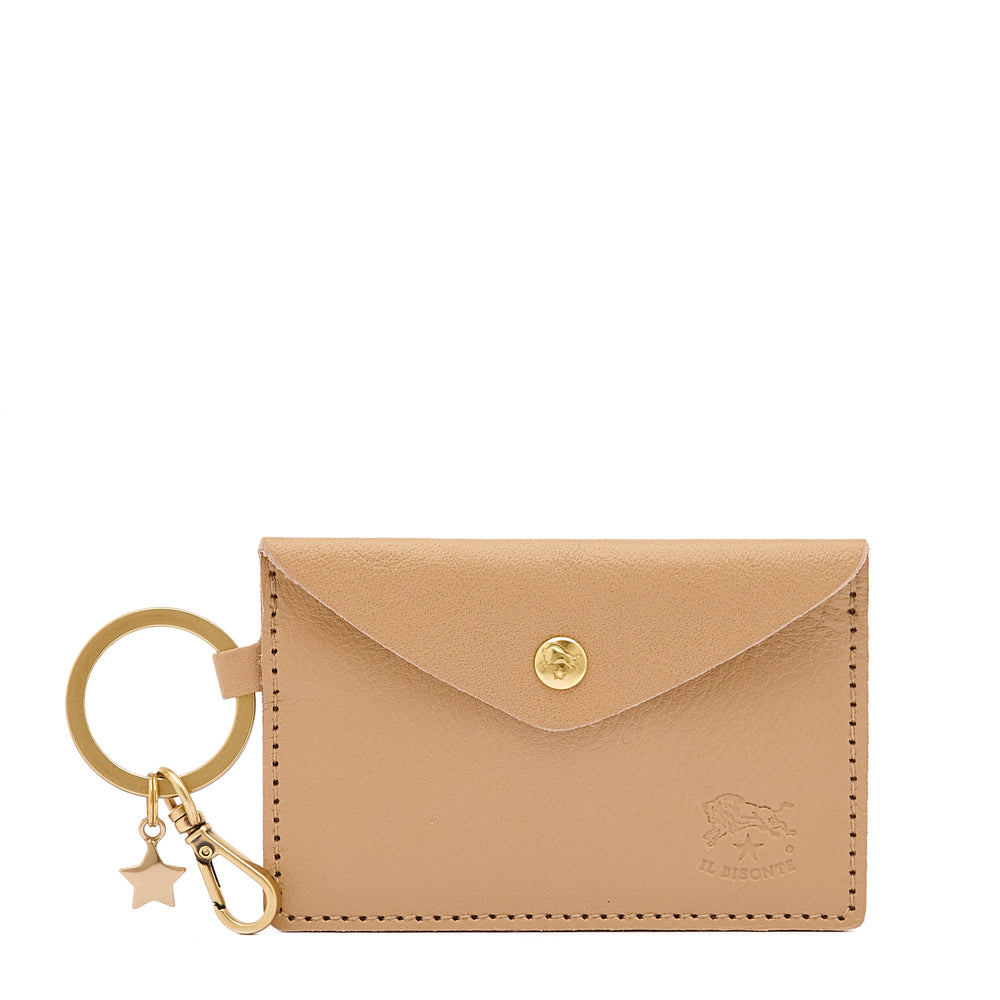 Scarlino | Women's keyring in leather color caffelatte