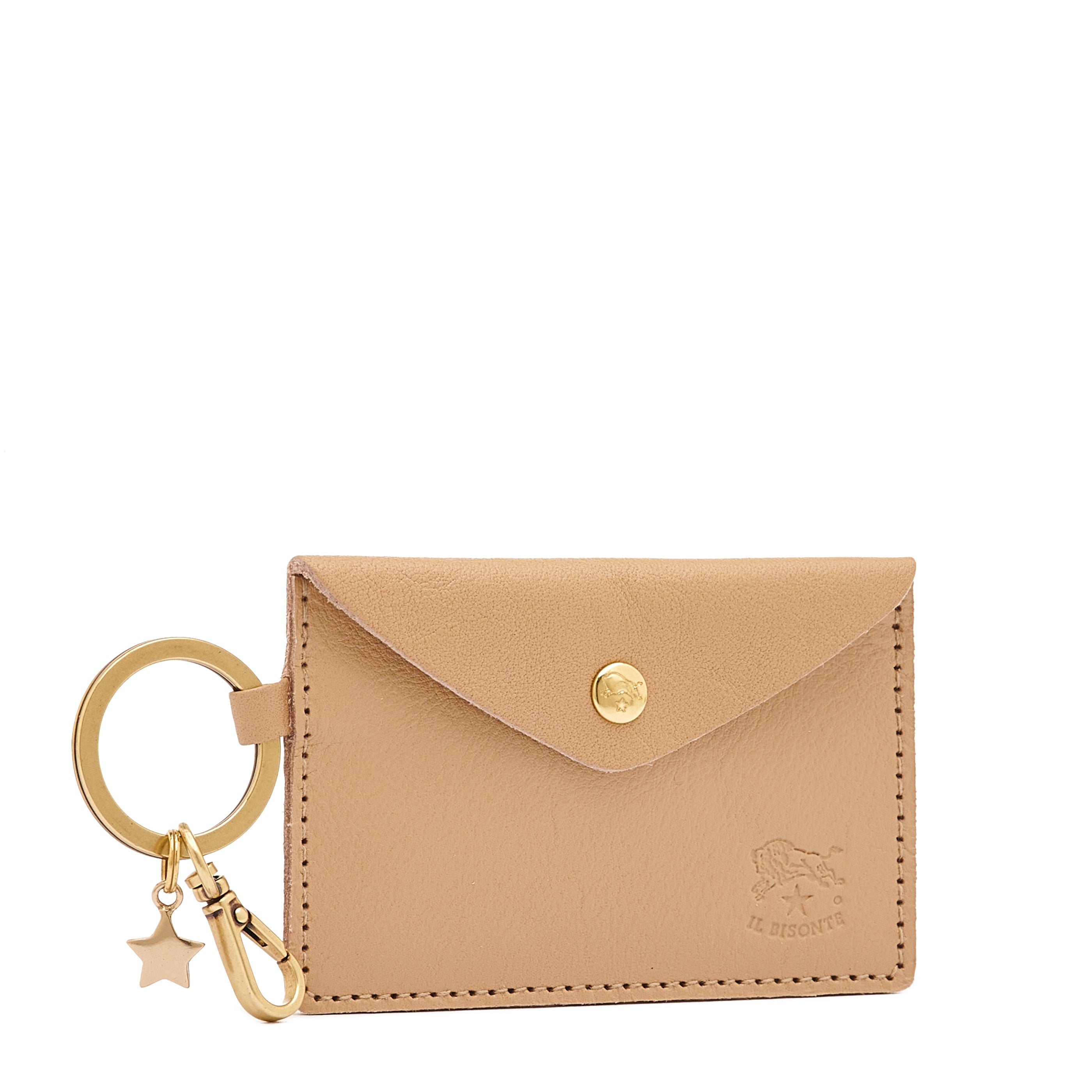 Scarlino | Women's keyring in leather color caffelatte