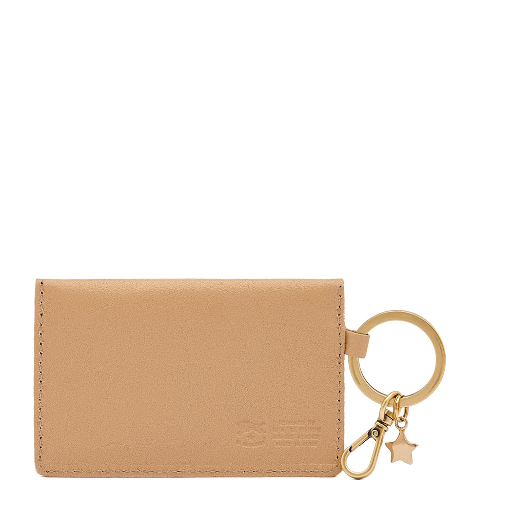 Scarlino | Women's keyring in leather color caffelatte