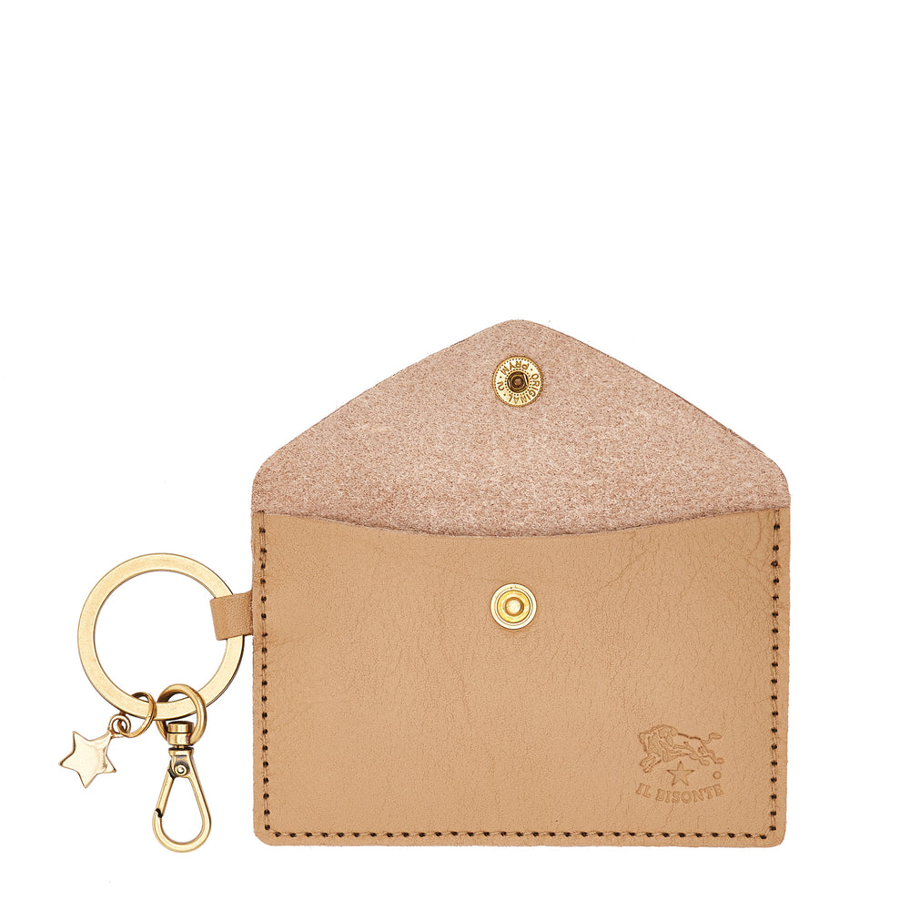 Scarlino | Women's keyring in leather color caffelatte