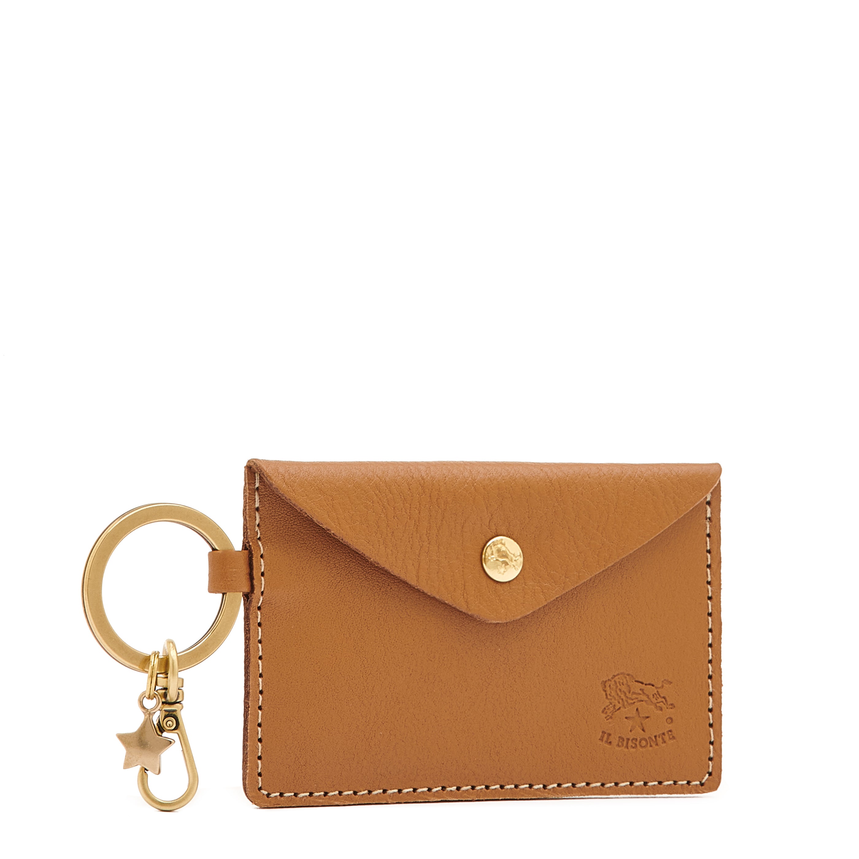 Scarlino | Porte clefs pour femme en cuir couleur gianduia