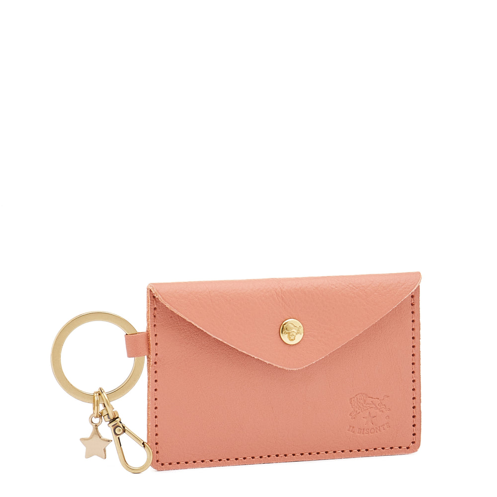 Scarlino | Women's keyring in leather color grapefruit