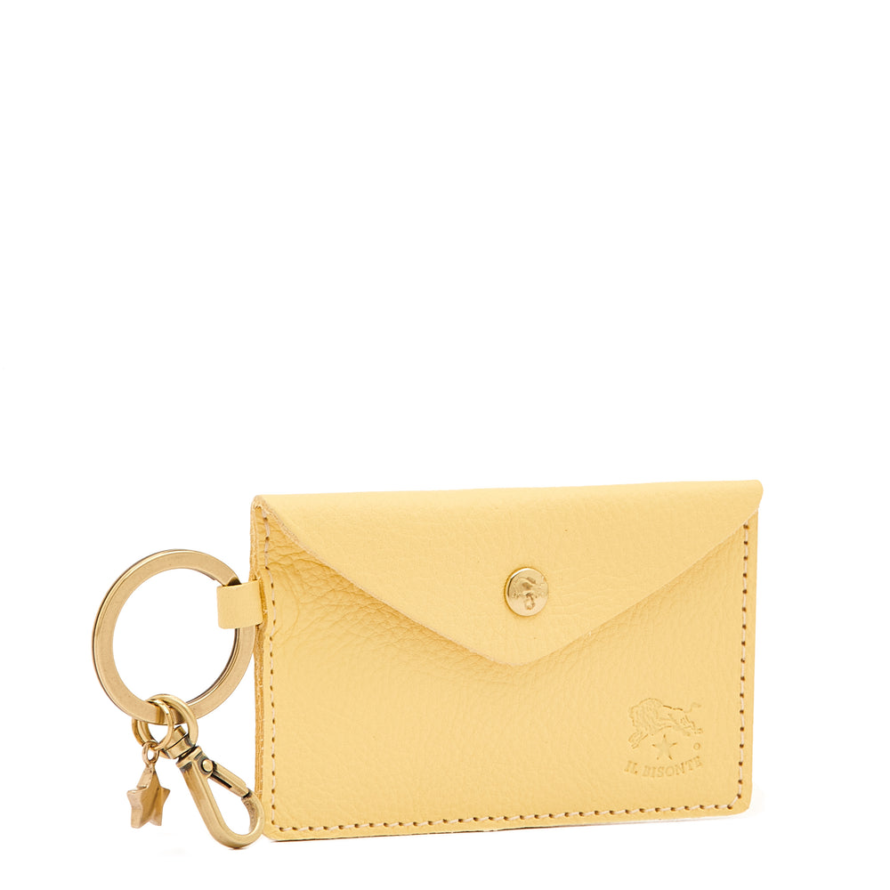 Scarlino | Porte clefs pour femme en cuir couleur vanille