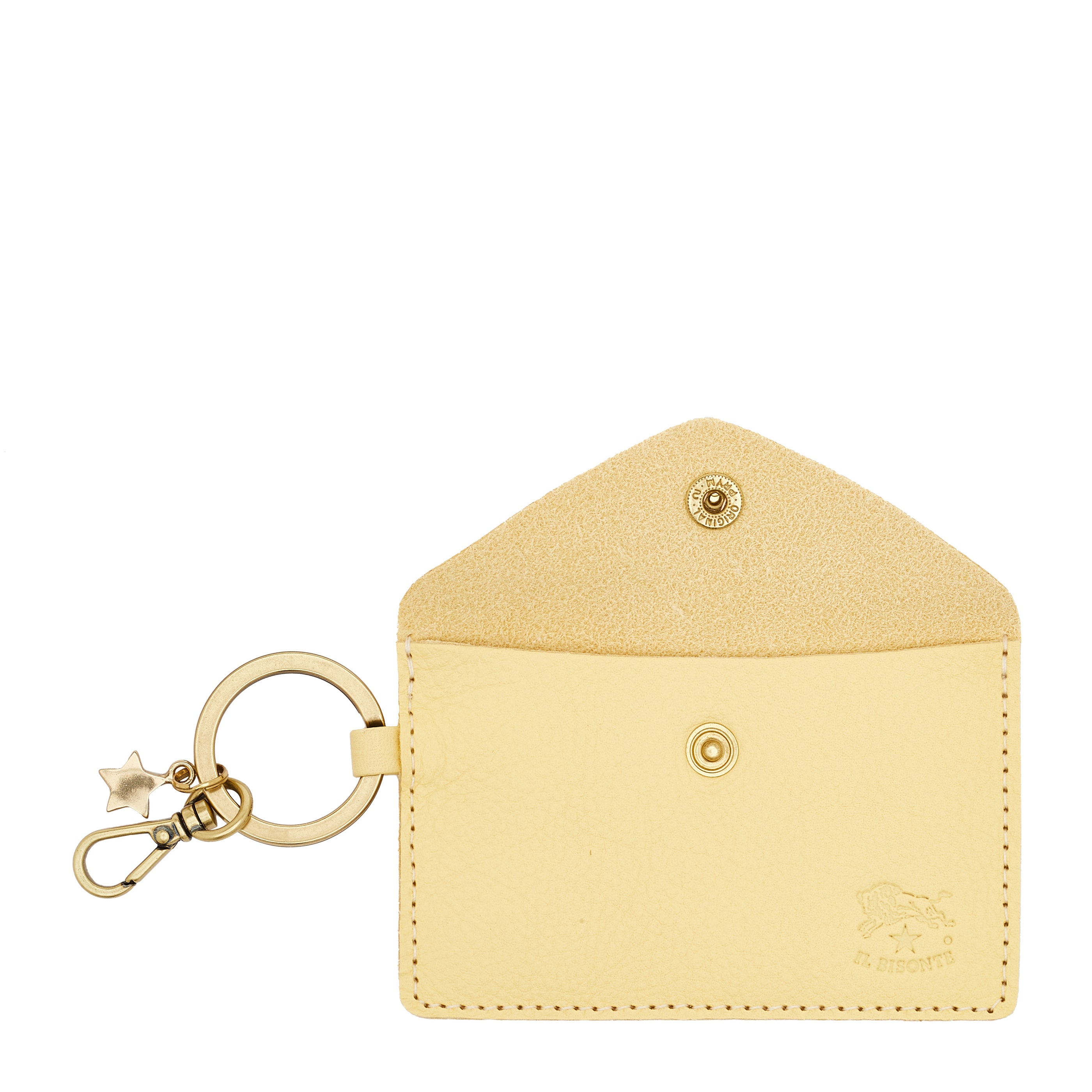 Scarlino | Porte clefs pour femme en cuir couleur vanille