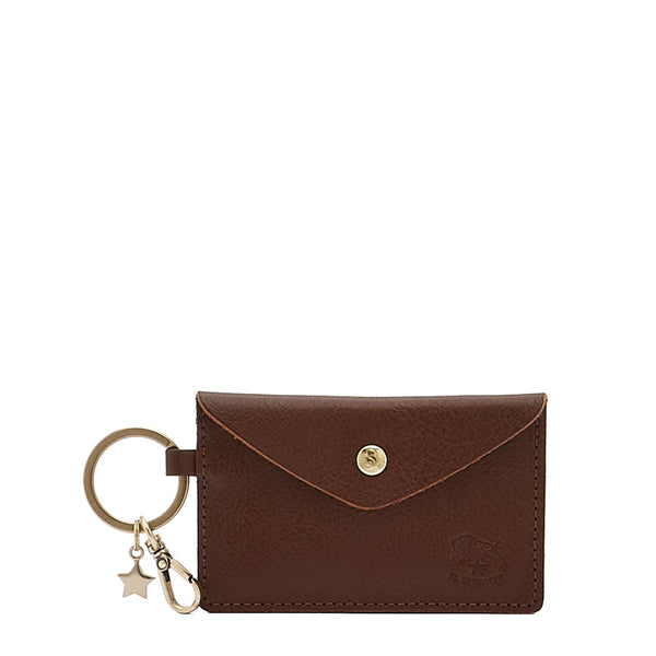 Scarlino | Porte clefs pour femme en cuir couleur brun
