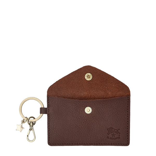 Scarlino | Porte clefs pour femme en cuir couleur brun