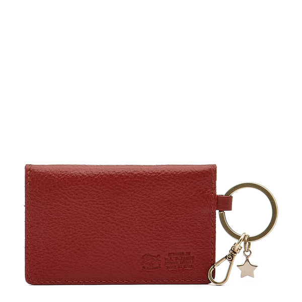 Scarlino | Porta chiavi da donna in pelle colore rosso
