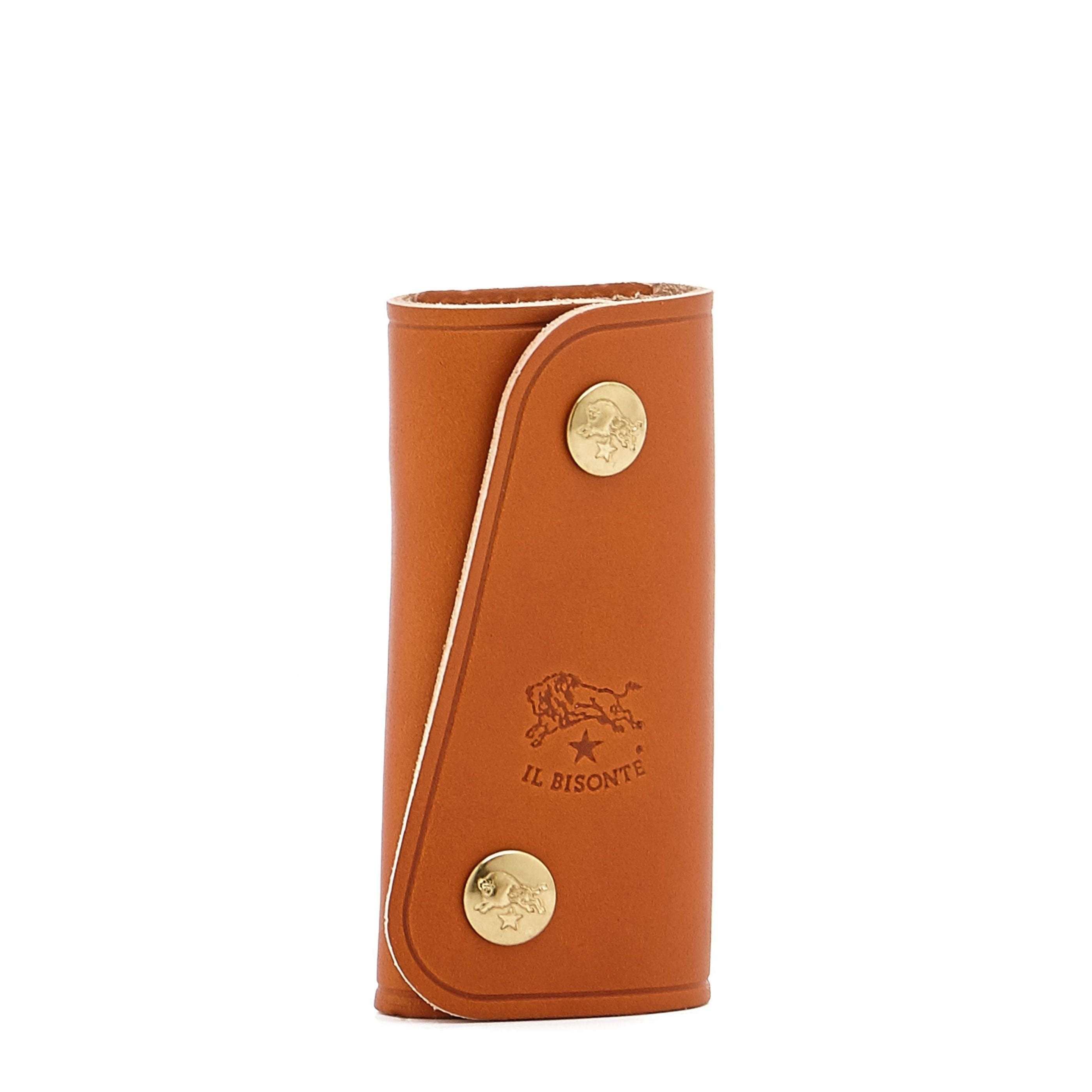 Porte clefs en cuir couleur caramel