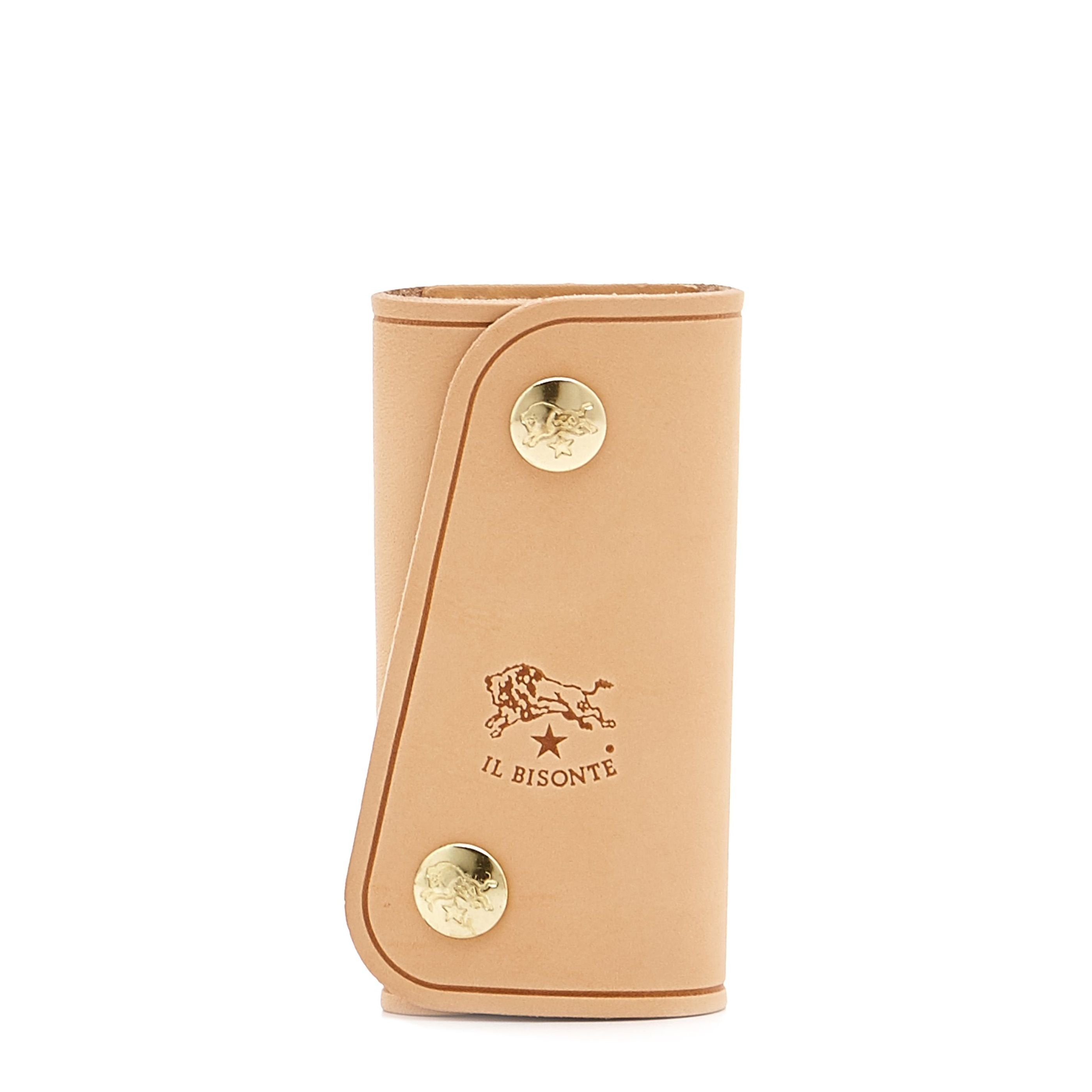 Porte clefs en cuir couleur naturel