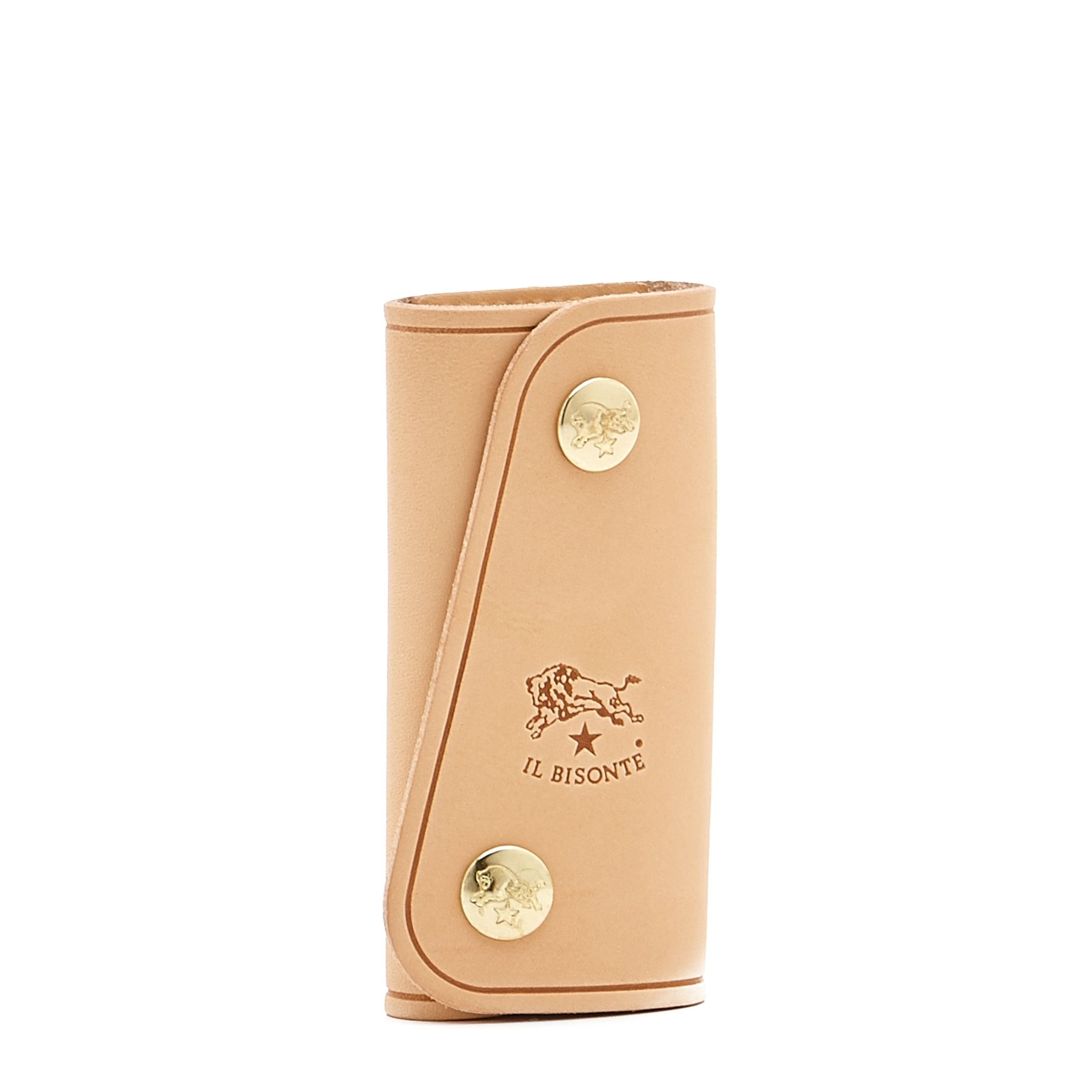 Porte clefs en cuir couleur naturel