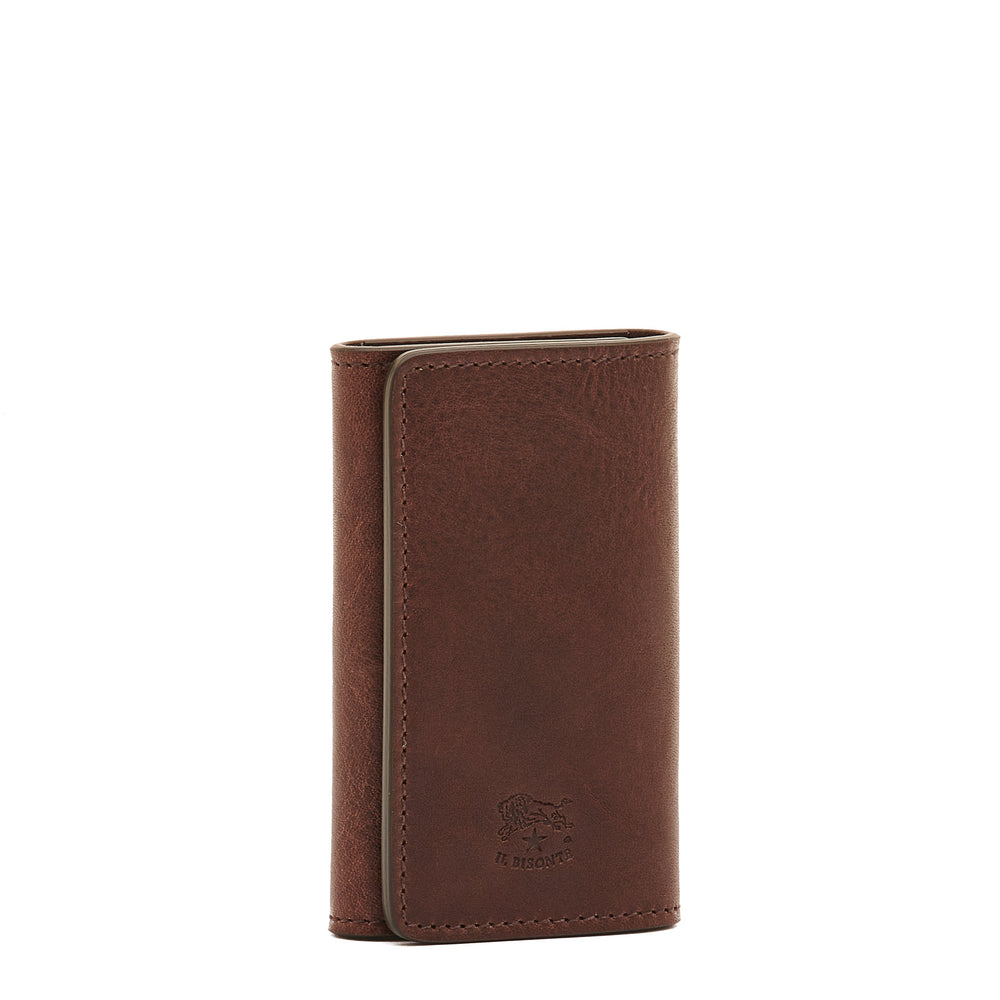 Oriuolo | Men's keyring in vintage leather color coffee