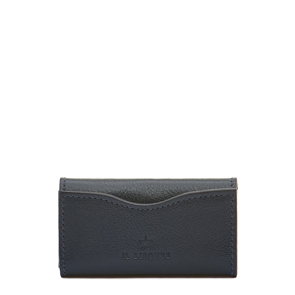 Oliveta | Women's keyring in leather color blue