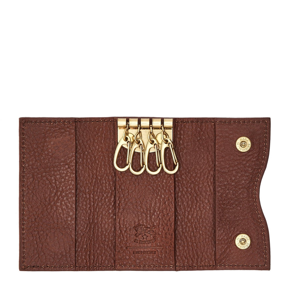 Oliveta | Women's keyring in leather color arabica