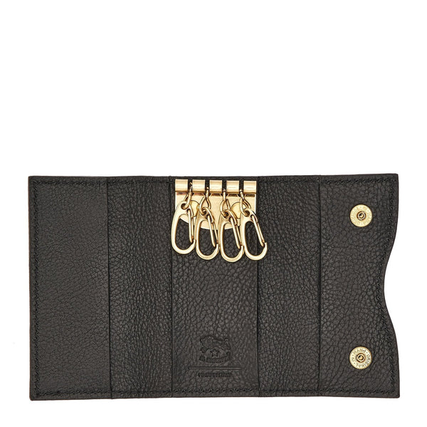 Oliveta | Women's keyring in leather color black