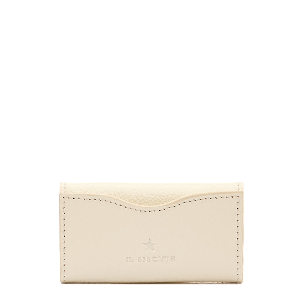 Oliveta | Porte clefs pour femme en cuir couleur lait