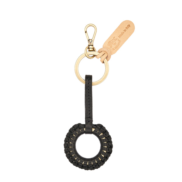 Tessa | Porte clefs pour femme en cuir couleur noir