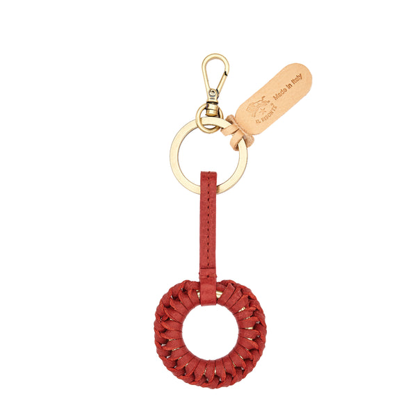 Tessa | Porte clefs pour femme en cuir couleur rouge