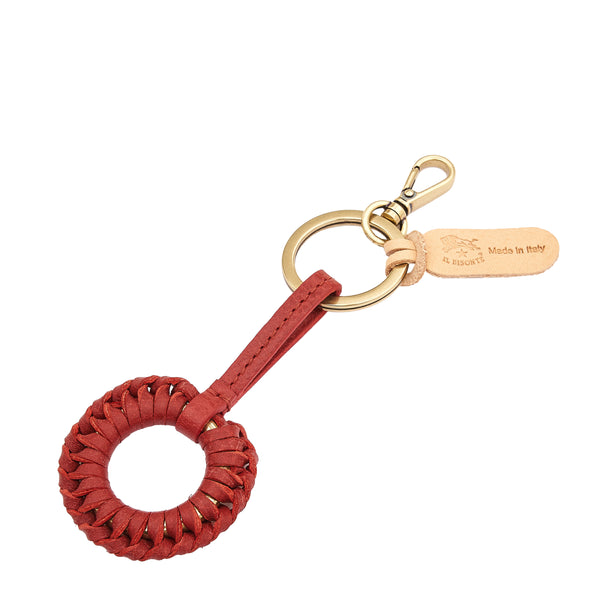 Tessa | Women's keyring in leather color red