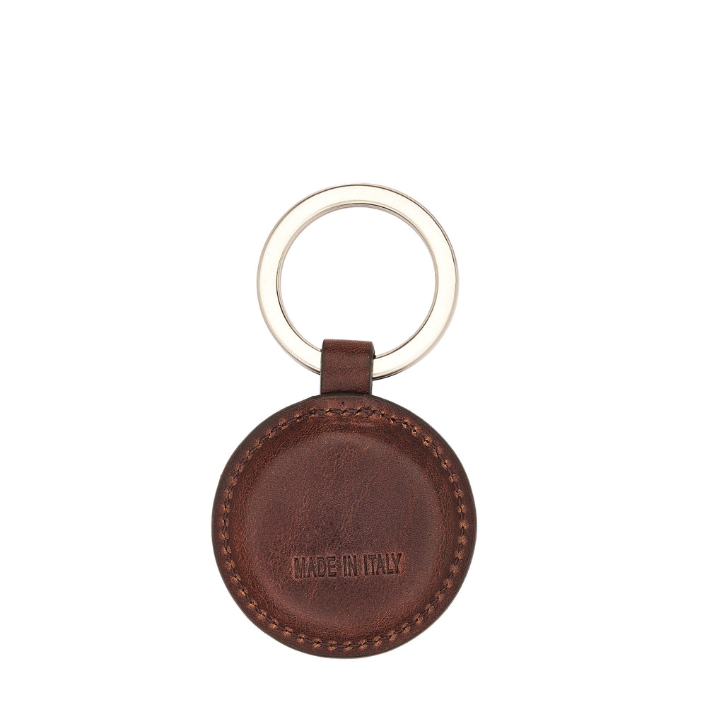 Duccio | Porta chiavi da uomo in pelle invecchiata colore caffè